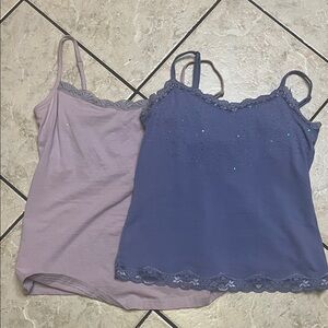 Style & Co. Lavender and Navy Camisoles  S & M